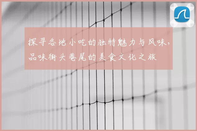 探寻各地小吃的独特魅力与风味，品味街头巷尾的美食文化之旅